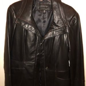 Coat/jacket Black Leather